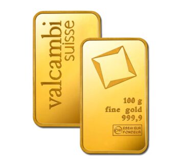 скупка злитків Valcambi 100 грам (штампований)